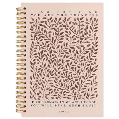 Likjad Christian Spiral Notebook Journal 5.5x8.3, Botanical Bible Scripture Journals for Writing, Religious Christian Gifts for Women, Bible Verse Hardcover Notebooks for Note Taking（Pink） - color: Botanical Bible Two