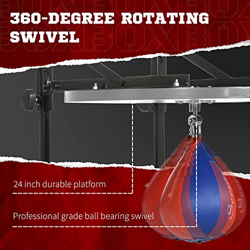 Soozier Adjustable Speed Bag Platform with 360-Degree Swivel 10'' Speedbag | Wall Mounted Speed Bags for Boxing