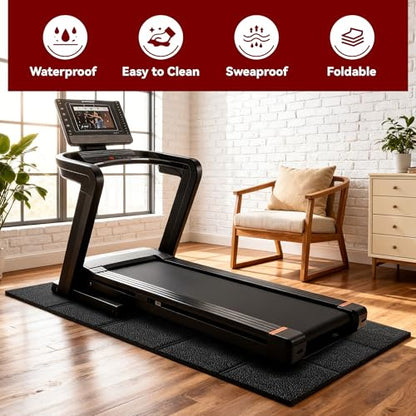 Treadmill Mat – 79" x 39", 1/4" Thick Non-Slip Walking Pad Mat for Carpet Floors & Hardwood, Shock Absorbing Exercise Mat & Under Treadmill Mat for Floor Protection in Home Gym