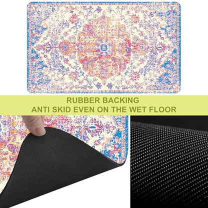 Cat Food Mat Pet Feeding Mats Dog Bowls Mat Cat Water Mat 12x20 Inch Boho1 - color: Bohemia Style 01