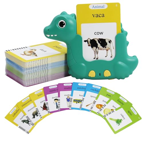 MAYAPHILOS Spanish and English Talking Flash Cards, 224 Sight Words Learn Spanish for Kids, Audible Educational Interactive Autism Sensory Toys for Toddlers - size: 224 Words Spanish and English