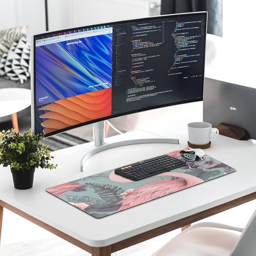 Large Size Gaming Mouse Pad Flamingo2 Desk Mat Non-Slip Base Waterproof Desktop Writing Pad for Office Home - color: Flamingo2, size: 30x80cm