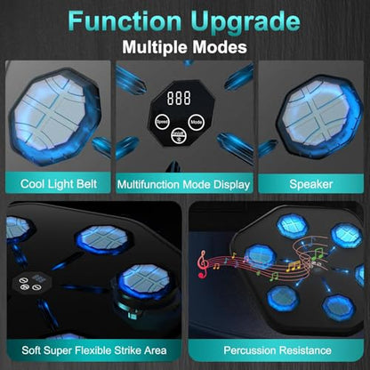2026 New Model Music Boxing Machine for Adults & Kids - LED Electronic Wall Mounted Boxing Equipment, Indoor Home Workout Punching Bag with Premium Boxing Gloves