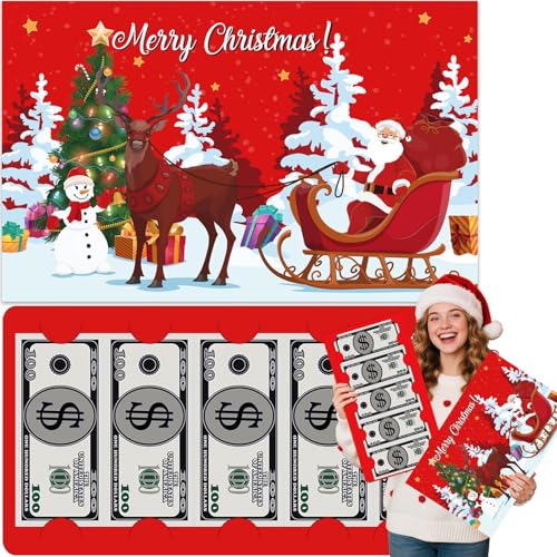 Extra Large Christmas Envelope Money Holder Gifts with Bill Slots and Card Slots, 14x9 Inch Oversize Surprise Christmas Gift Cash Card Holders for Kids Adults, Fun Ways to Give Money Ideas - color: Red Oversize Envelope