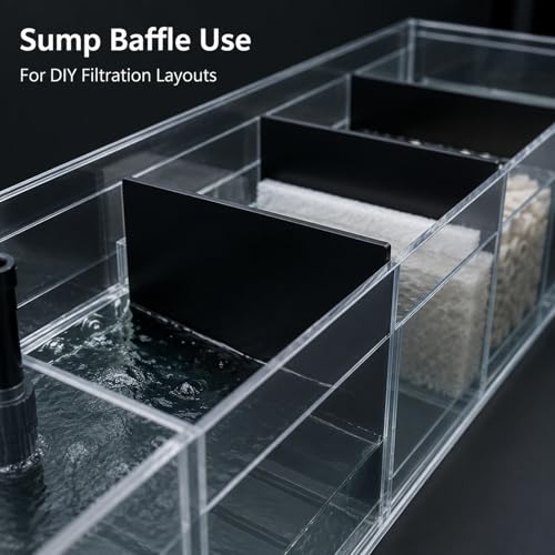 Black Acrylic Panel Aquarium Background Board Partition Board Sump Baffle for DIY Aquariums, One Side Matte One Side Glossy, Opaque,Thickness 2mm,300x300mm - color: Thickness 2mm, size: 300x300mm