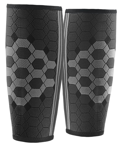 Sparthos Calf Compression Sleeves (Pair) – Leg Compression Socks for Men and Women – Shin Splint Calf Pain Relief Calf Medical Leg Pain and Cramps Recovery Varicose Veins (Black-L) - color: Midnight Black, size: Large (Pack of 2)