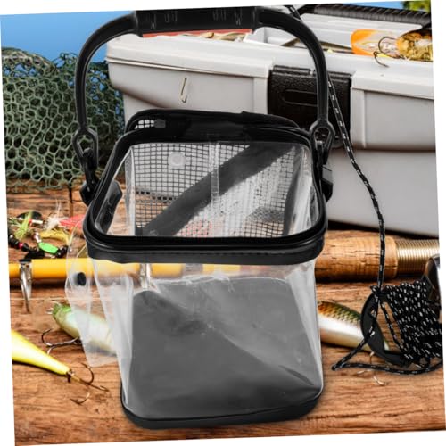 LIOOBO Thickened Transparent Fish Bucket Outdoor Folding Fishing Bucket Live Fish Carrier Lightweight Eva Barrel Easy to Store