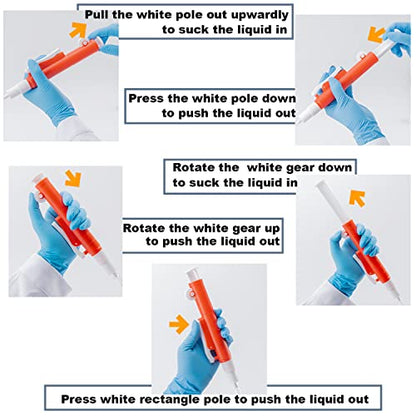 ONiLAB Pipette Pump Set, 2mL, 10mL & 25mL, 3 Pcs | Multiple Volume Options, Lightweight Design, Plastic And Glass Pipette Compatibility, Laboratory Liquid Handling - style: 2ml&10ml&25ml
