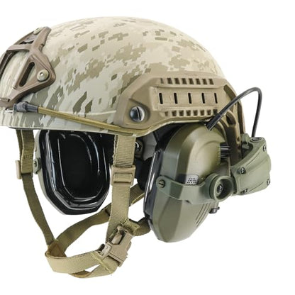 Ear Defender Hearing Protection Safety Earmuffs Noise Reduction with Gel EarPad for Outdoor Sports (FG) - color: Fg