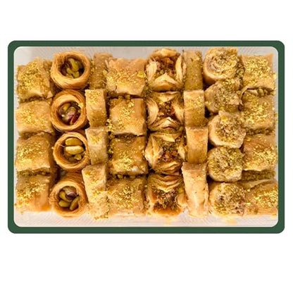 Cedar Pastries Mediterranean Baklava Assortment – 33 Pieces – Large Mediterranean Dessert Gift Box – Pistachio, Cashew & Walnut Phyllo Pastries – Gourmet Middle Eastern Sweets – Kosher & Halal Certified - size: 32 Ounce (Pack of 1)