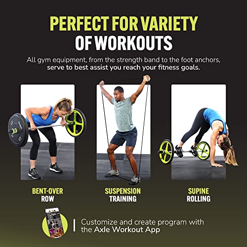 AXLE Home Gym Workout Barbells - Barbell Weight Set for Strength Training