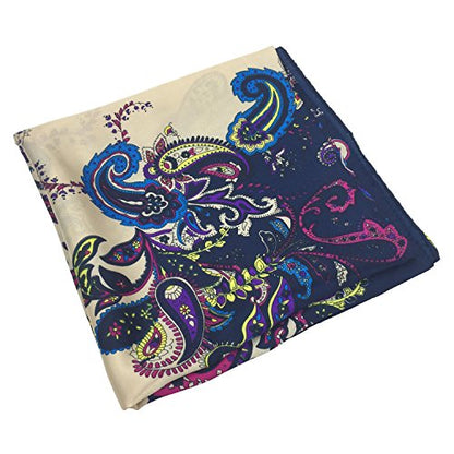 YOUR SMILE Silk Like Scarf Women's Fashion Pattern Large Square Satin Headscarf Headdress - color: 123