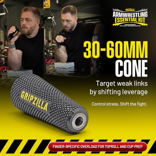 Gripzilla Arm Wrestling Training Kit for Solo Practice The Ultimate Wrist Training Handle for Arm Wrestling Top Roll Trainer