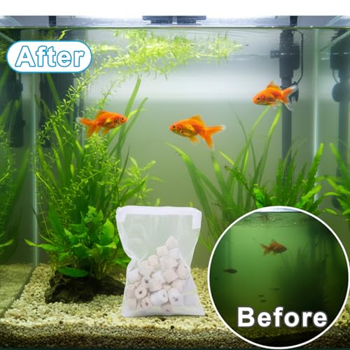 10 Pcs Media Bags for Aquarium with Zipper, 7.8 X 5.9 Inch Fish Tank Fine Mesh Bag for Fish Tank Activated Carbon, Ceramic Rings