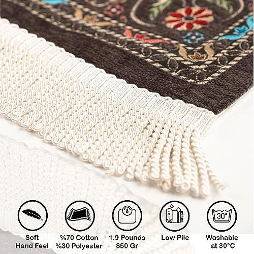 My Salah Mat, Travel Prayer Mat, Muslims Prayer Rug, Prayer Rugs Islam Thick, Soft Prayer Mat, Prayer Rugs Islam Women, Islamic Gift for Men (Grey) - color: Grey