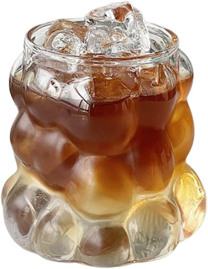2pcs glass cup, Grape-Shaped Mug,Coffee Cup for Milk, Latte, Water, Juice - Universal Holiday Drinkware,Clear Glass Beverage Cup(grape) - color: Grape
