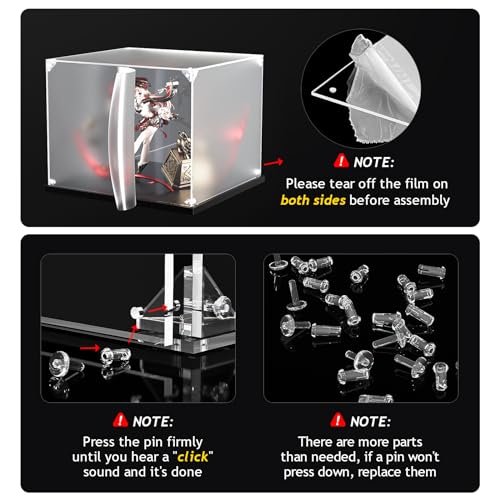KOLIPI Acrylic Display Case for Collectibles, Clear Display Box 10x4x6 in | Plexiglass Box for Lego Figures Dolls Models, Dustproof Protection, Stable and Stackable, Assembly Required - size: 10x4x6 inches