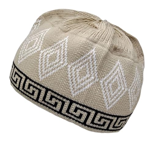 Set 4 Kufi Hat for Men Muslim AMN-225 Beanie Skull Cap Islam Taqiyah Takke Gift - color: Color Set 4