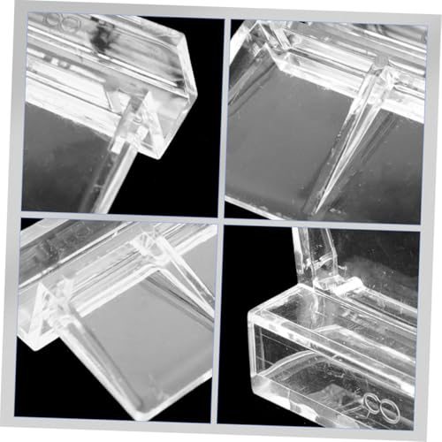 LIOOBO 6pcs Aquarium Lid Clips for Glass Covers Durable Acrylic Fish Tank Support Holders Rimless Aquarium Lid Protector Clips Elegant Design for Secure Fit