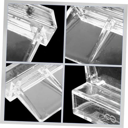 LIOOBO 6pcs Aquarium Lid Clips for Glass Covers Durable Acrylic Fish Tank Support Holders Rimless Aquarium Lid Protector Clips Elegant Design for Secure Fit
