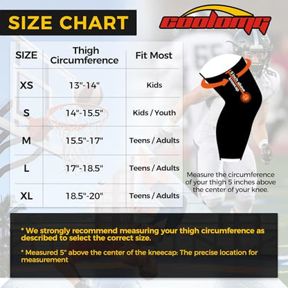 COOLOMG Knee Pads Wrestling Basketball Football Volleyball Youth Kids Adult Protective Knee Compression Sleeves Black XL - color: Black, size: X-Large