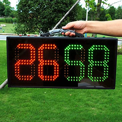 LED Substitution Board for Soccer, LED Football Game Injury Stop Time Display Boards, LED Electronic Football Referee Substitution Board, Change Player Referee Equipment Scoreboard,Single-sided