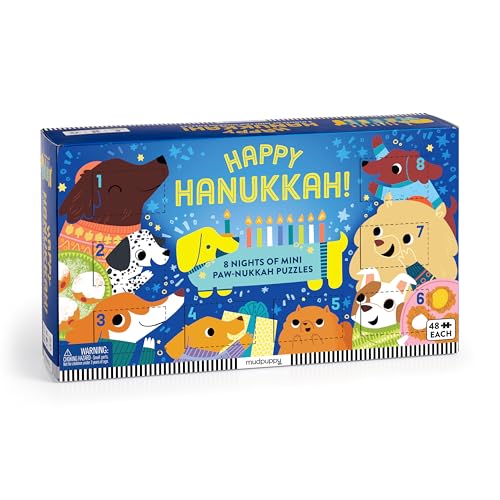 Mudpuppy - Happy Hanukkah! 8 Nights of Mini Paw-Nukkah Puzzles Countdown