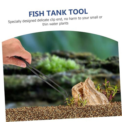 LIOOBO 1Set Aquarium Tweezers and Kit for Fish Tank Maintenance Non Slip Handle Durable Material for Feeding Fish and Aquatic Plants