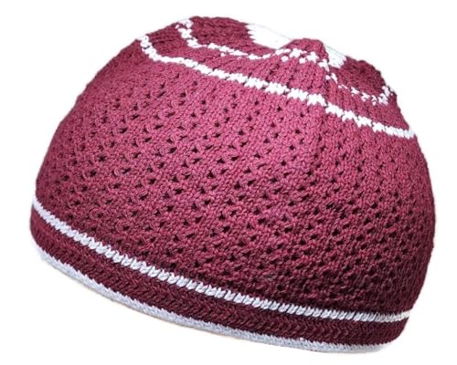 Set 2 PCS Muslim Beanies Kufi Hat for Men AMN-225B Skull Cap Islam Taqiyah Takke Eid Ramadan Gift - color: Color J