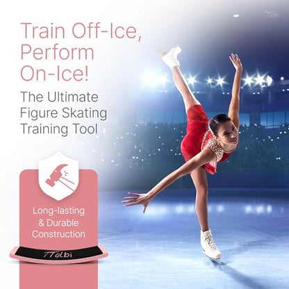 Turn Board for Dancers and Skaters, Ballet and Figure Skating Spinner | Off-ice trainer to improve spins, turns and balance for ballet, ice skating, cheer and gymnastics, all levels - color: Pink