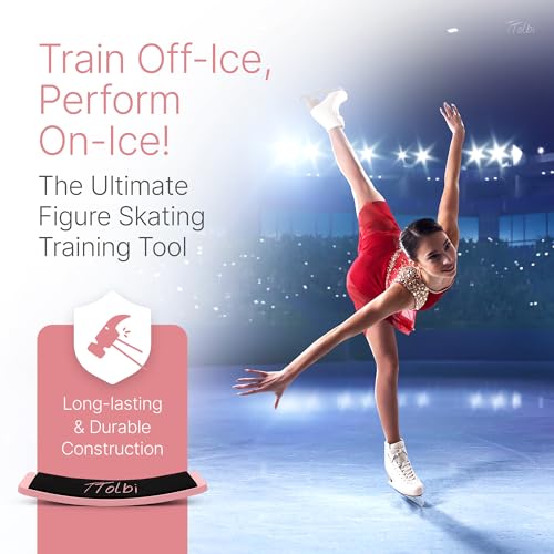 Turn Board for Dancers and Skaters, Ballet and Figure Skating Spinner | Off-ice trainer to improve spins, turns and balance for ballet, ice skating, cheer and gymnastics, all levels - color: Pink Premium