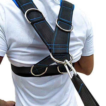 Yosoo Health Gear Pulling Harness Harness, Sled Pulling Harness Adjustable Pulling Sled Harness, Sled Shoulder Harness, Sled Pulling Belt With Shoulder Straps For Fitness Training Workout