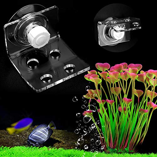 Acrylic Rack Bracket, Aquarium Frag Holder with Strong Suction Cup, Transparent Support Stand for Fish Tank, Reef Tank Organizer with Durable Weather Resist (4 Section) - size: 4 Section