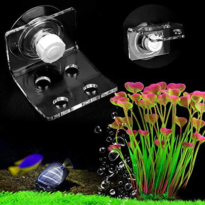 Acrylic Rack Bracket, Aquarium Frag Holder with Strong Suction Cup, Transparent Support Stand for Fish Tank, Reef Tank Organizer with Durable Weather Resist (4 Section) - size: 4 Section