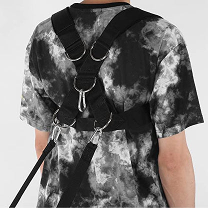 Weight Bearing Shoulder Strap Pulling Sled Harness Vest Bands with Pulling Strap Speed Chute Harness Football Workout Equipment