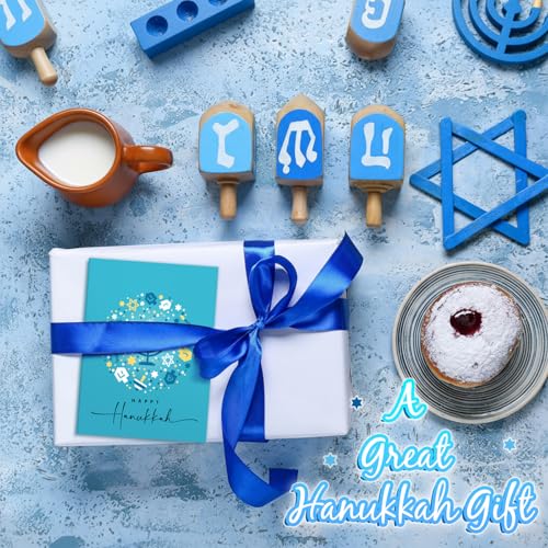 AmazingSpark 4 Set Hanukkah Gift Card Booklet Cardboard Mini Chanukah Money Holder Book for Cash David of Star Surprise Money Card Sleeve Book Hanukkah Party Gift for Birthday Holiday Appreciation - style: Hanukkah