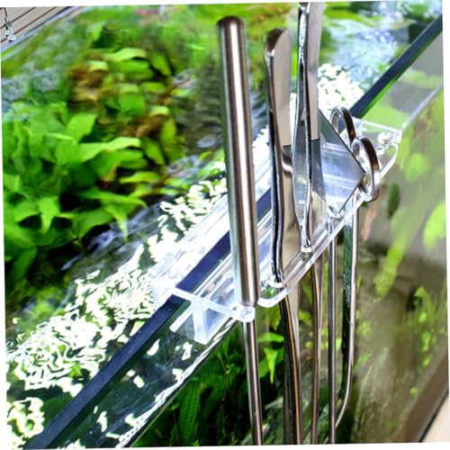Yardwe Acrylic Holder Rack for Aquarium Plants Terrarium Supplies Saltwater Tank Water Plant Tools Storage Rack