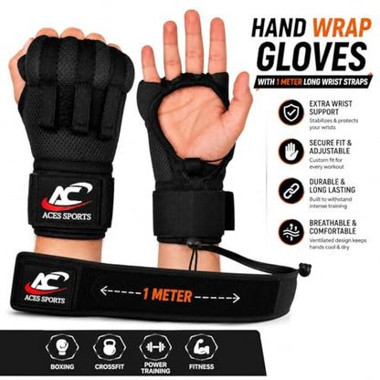 Fast Wraps/Easy Wraps/Hand Wraps Gloves-1 Meter Long Wrist Straps - size: Small