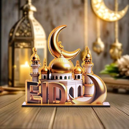 Ramadan Centerpieces Decorations,Eid Mubarak Table Decor,Happy Ramadan Kareem Signs,Detachable Tabletop Party Supplies
