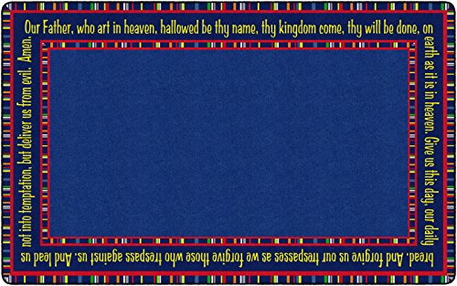Flagship Carpets The Lord's Prayer Children's Area Rug for Children's Classroom or Kids Playroom, and Home Learning Carpet, 7'6" x 12', Rectangle - size: 7'7" x 12' (Rectangular)