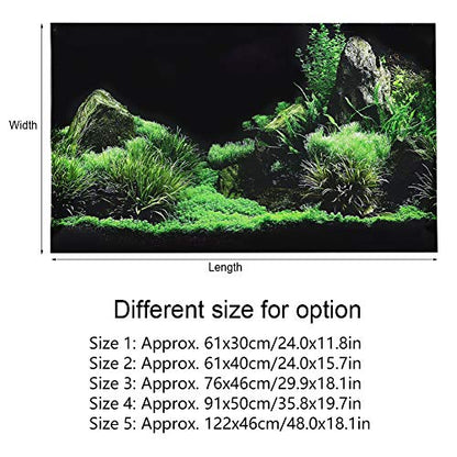 Aquarium Background Aquarium Decoration Sticker, 3D Effect Underwater Seaworld Backdrop Decorations Poster, DIY Aquarium Fish Tank Seafloor Water Grass Background Painting PVC Sticker(61*40cm) - size: 61*40cm