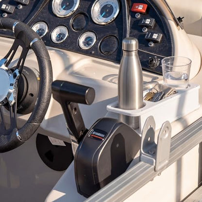 Boat Suction Cup Holder Drink Holder & Storage Heavy Duty Boat Console Caddy Organizer for Cell Phone, Coffee Mugs, Sunglasses, Keys and Small Items, Angler Fishing Gift