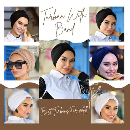 para life Band Turbans for Women, Breathable Instant Turban|Standard Size Stretchable Cotton Sandy|Pre-tied Hijab Cap - color: Red