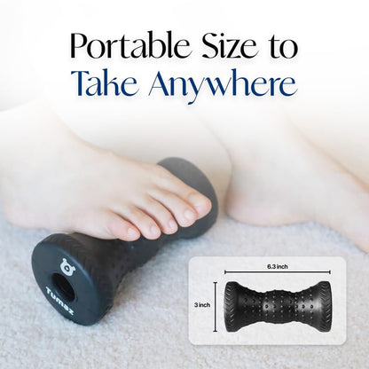 Tumaz Foot Roller for Deep Tissue Massage & Reflexology | Ergonomic Roller | Deep Tissue Massage | Reflexology | Portable Design | Ideal for Foot Recovery - color: Black