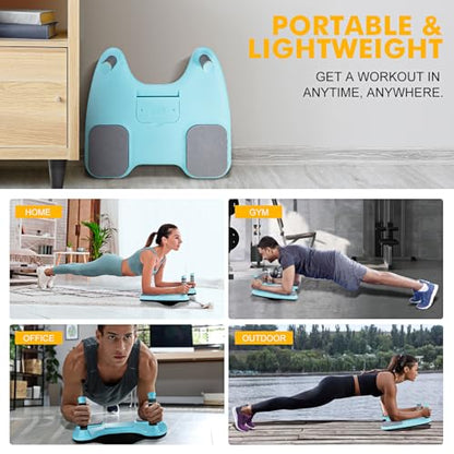 Plank Board, Core Trainer Balance Board, Pure Plank Board with Handles, Full-Body Workout, Home Fitness Equipment for Core Strength