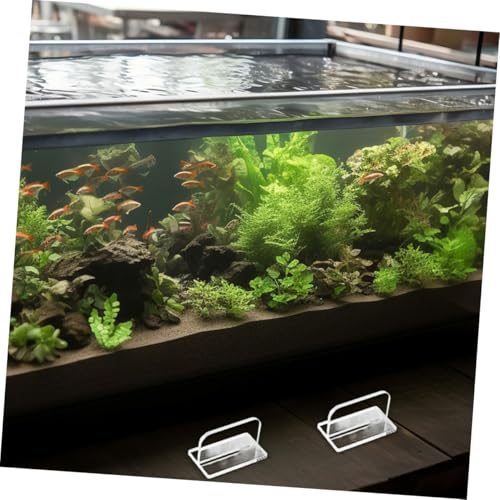 Cabilock 6pcs Acrylic Aquarium Lid Handles Transparent Fish Tank Cover Replacement Knobs with Stickers Easy Install for Tanks and Damage-Resistant Design
