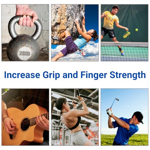 Grip Strength Trainer - Hand Strengthening Device, Forearm Strengthener, and Finger Trainer. Hand Gripper Strengthener and Guitar Finger Exerciser. - color: Lite