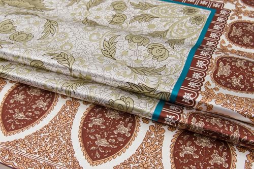 Silk-Feel 35x35 Satin Hair Scarf | Multi-Way Head Wrap for Sleep, Style & Hijab | Gift-Ready Fashion Scarf for Women - color: Champagne