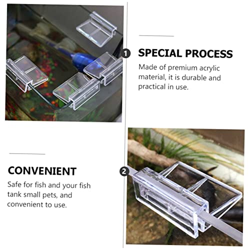 YARNOW 15pcs Fish Tank Support Clips for Glass Covers and Lightweight Aquarium Lid Holders for Stability - size: 5.5X4X1.8CM