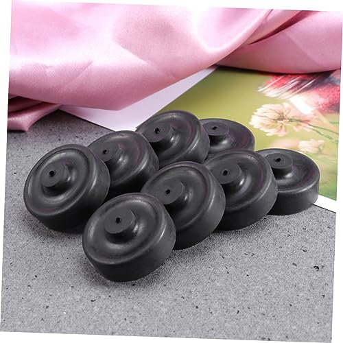 Happyyami 5pcs A5 Silicone Aquarium Oxygen Pump Membrane Replacement for Small Fish Tank Air Pump Accessories Black - size: 3.50X3.50X1.50CM